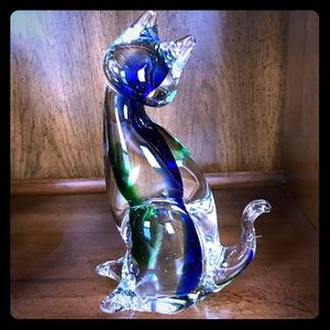 BEAUTIFUL Fired Glass Cat